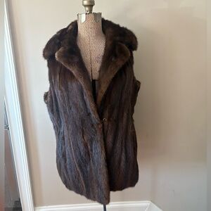 Vintage Mink Fur Vest XL